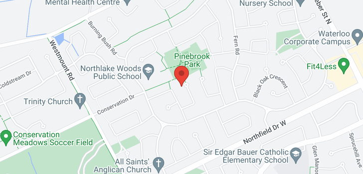 map of 128 PINEBROOK Place
